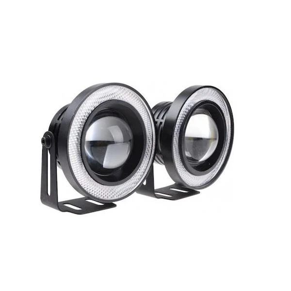 Φωτογραφία προϊόντος: OEM M609 Angel Eyes Προβολάκια Ομίχλης/Ημέρας LED 10W 12V 3200lm 7.6cm