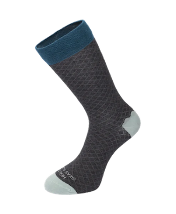 Φωτογραφία προϊόντος: Healthy Seas Socks Grayling σε Ανθρακι Βαση με Γκρι Πλεγμα-Διχτυ Ανδρικη Καλτσα