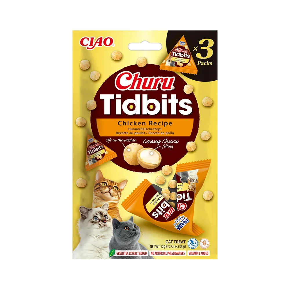 Φωτογραφία προϊόντος: INABA CHURU CAT TIDBITS CHICKEN 36gr
