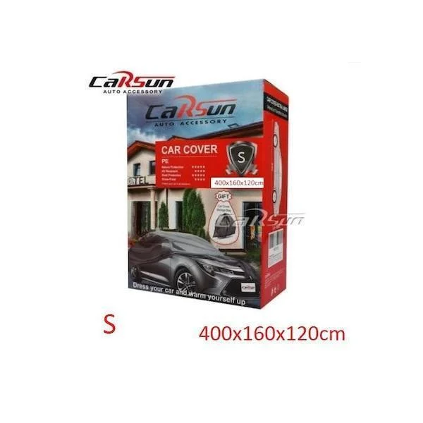 Φωτογραφία προϊόντος: OEM Carsun LA-1890 Κουκούλα Αυτοκινήτου με Τσάντα Μεταφοράς 400x160x120cm Small που Στερεώνεται με Λάστιχο