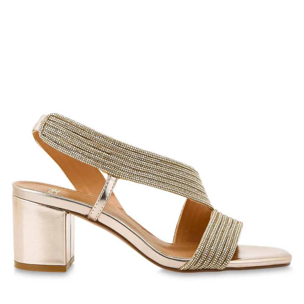 Φωτογραφία προϊόντος: EXE Γυναικείες Γόβες Slingback ANNIE 428 Πλατίνα Στρας / Πλατίνα