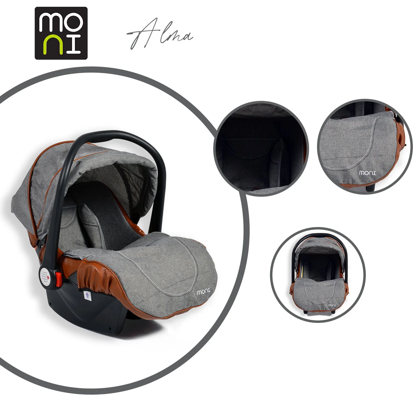 Φωτογραφία προϊόντος: MONI - Car seat Alma dark grey - 3801005150311