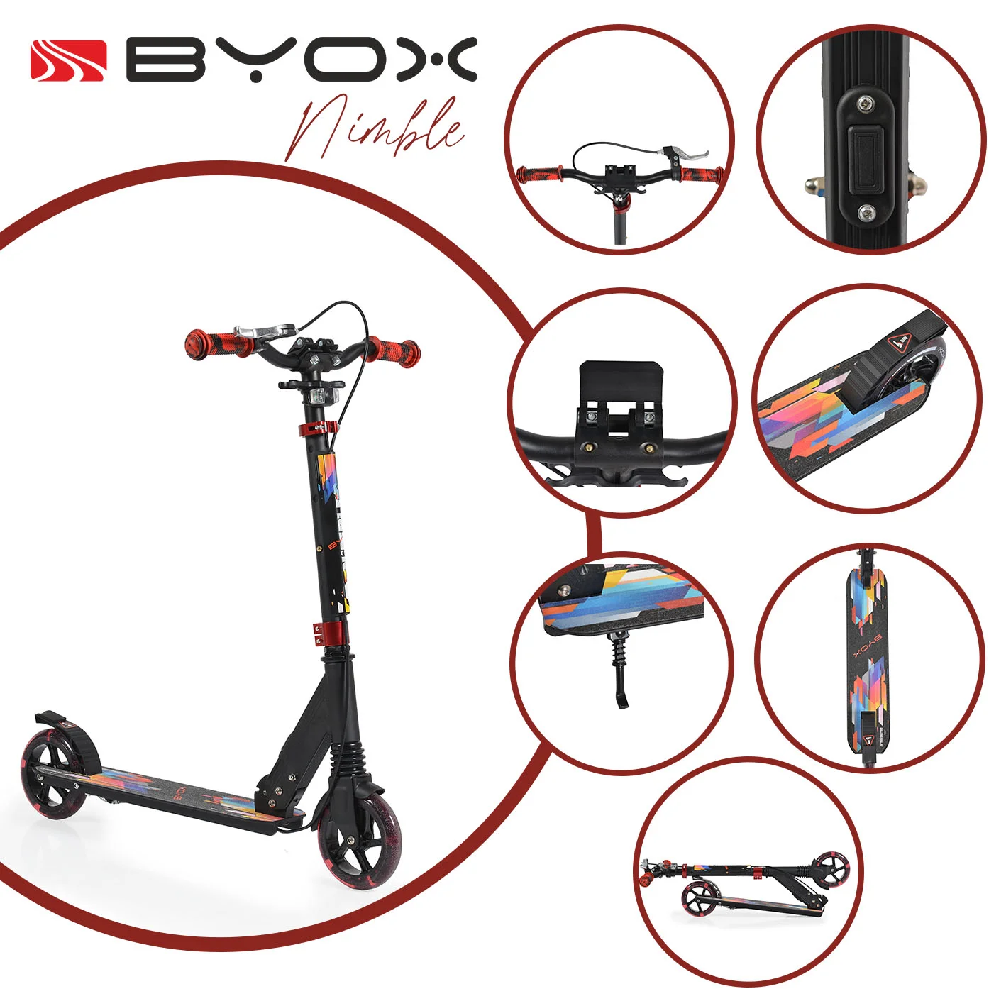 Φωτογραφία προϊόντος: BYOX - Scooter Nimble red - 3800146227722