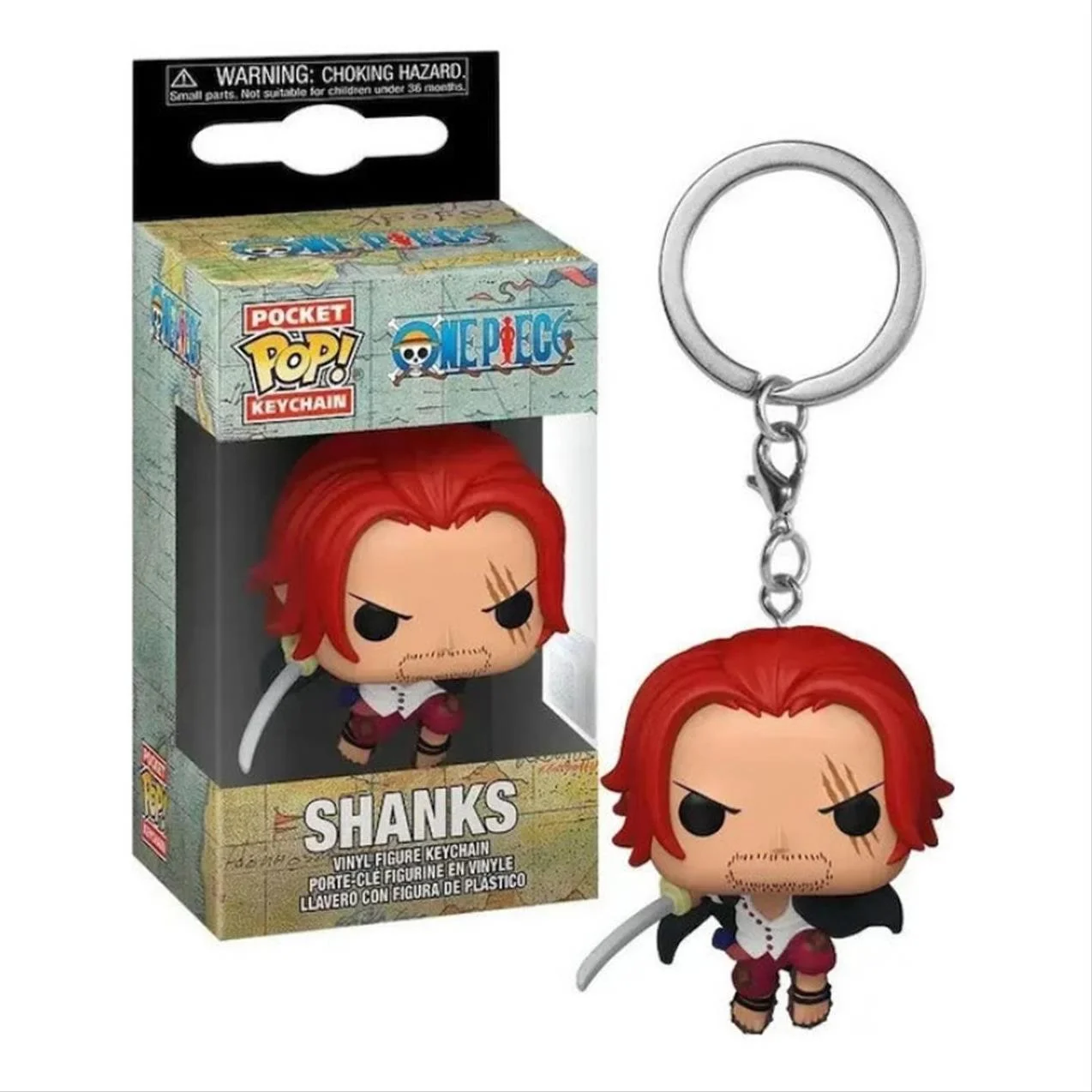 Φωτογραφία προϊόντος: Φιγούρα μπρελόκ Funko Pocket Pop!: One Piece - Shanks #Vinyl Figure Keychain
