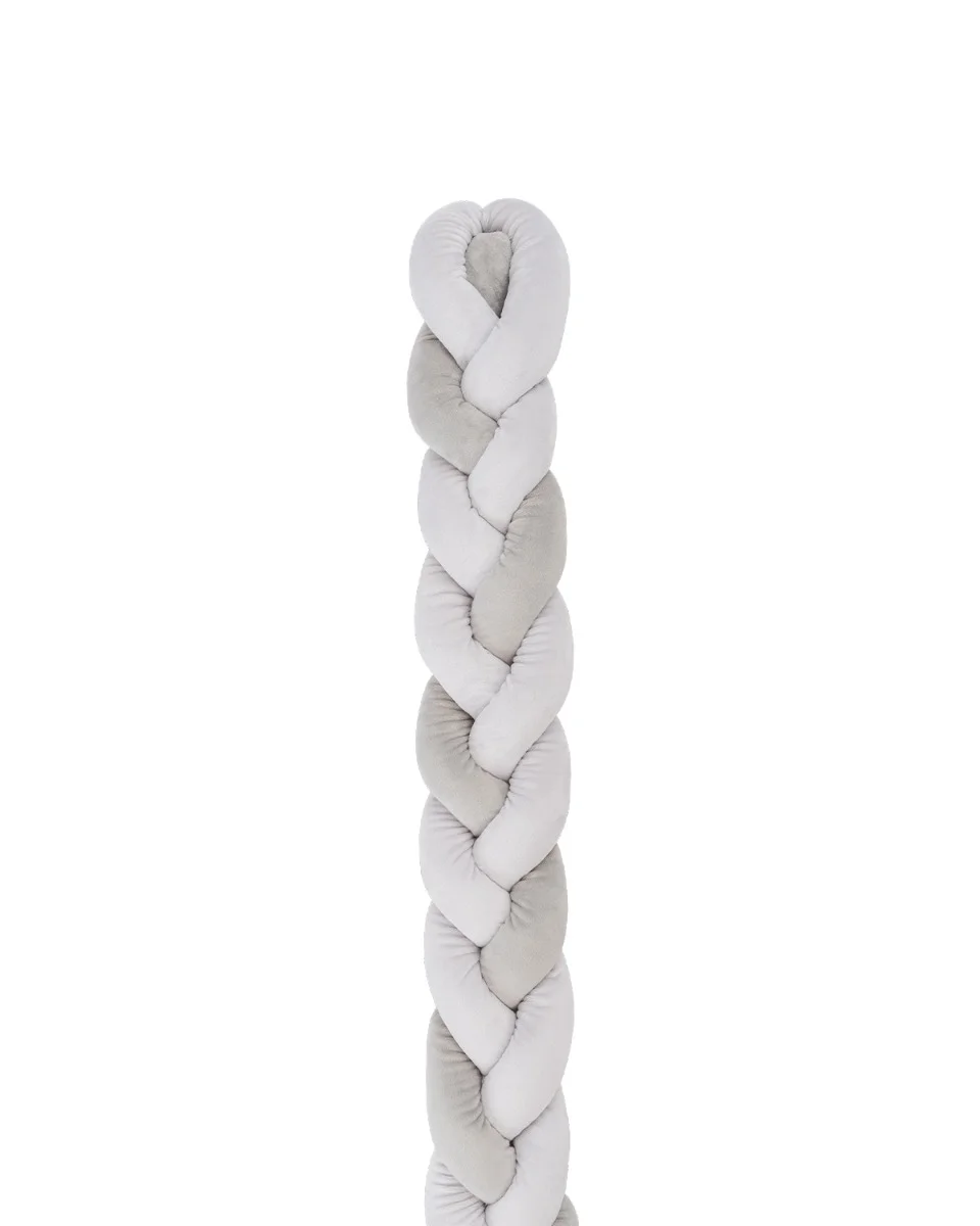 Φωτογραφία προϊόντος: Kikka Boo - Braided bumper 180cm 3 braids (12cm) Grey - 41109050141