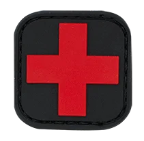 Φωτογραφία προϊόντος: Barbaric RED-BLACK CROSS Patch, Βέλκρο, 16261