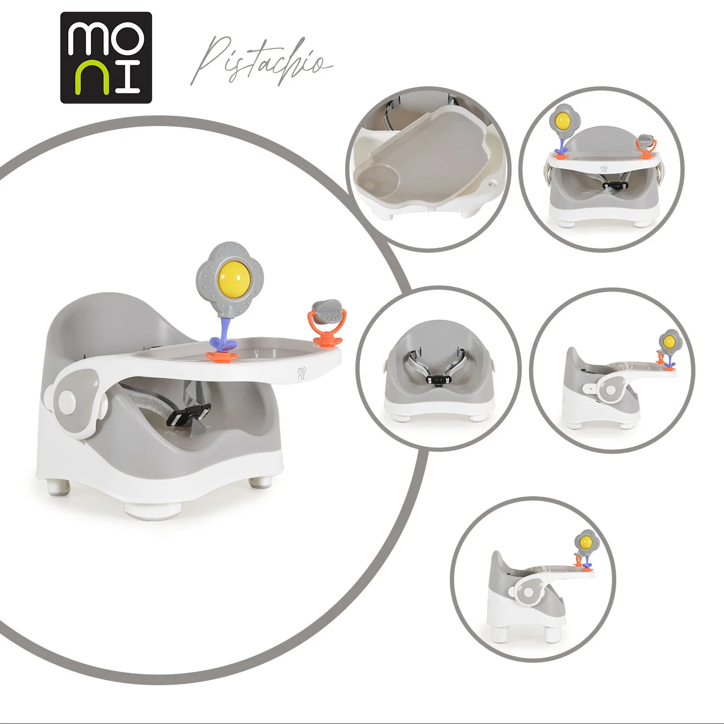 Φωτογραφία προϊόντος: MONI - Booster seat Pistachio grey - 3801005151103