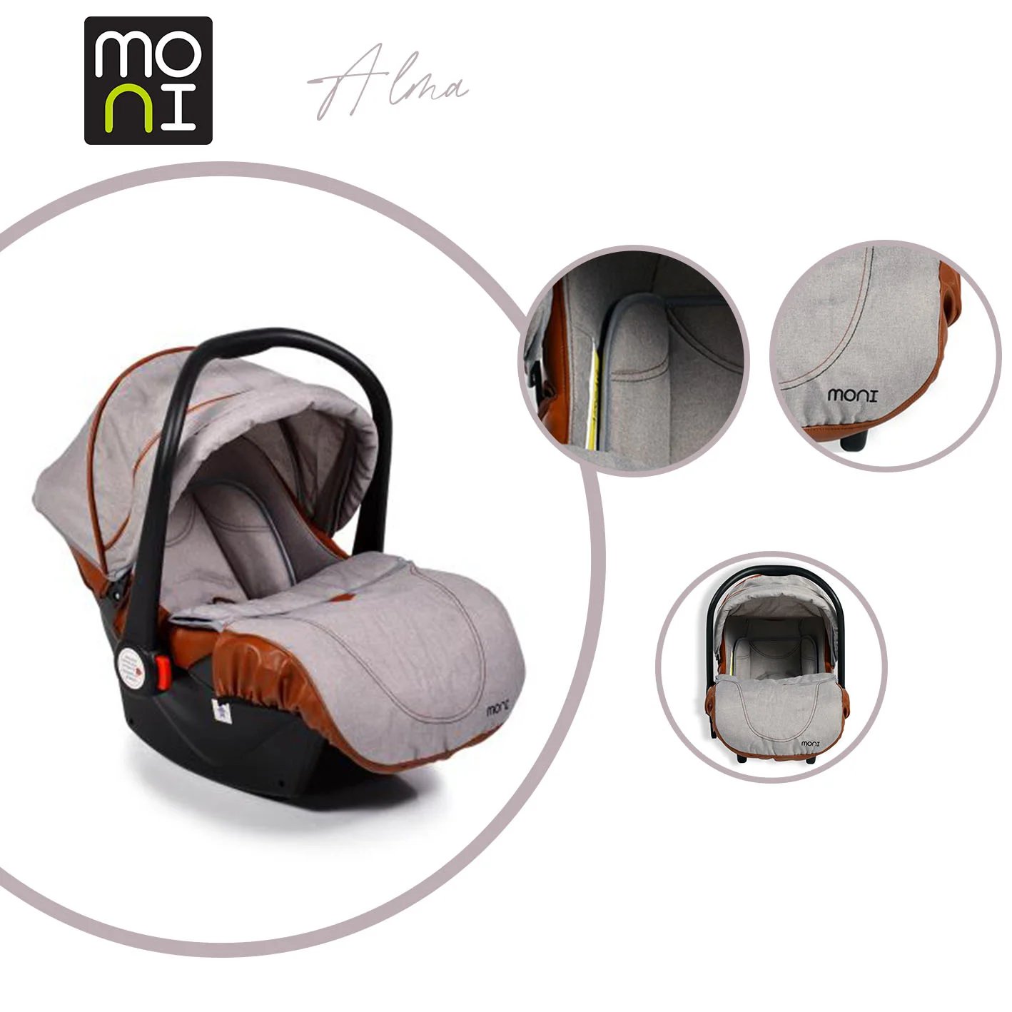 Φωτογραφία προϊόντος: MONI - Car seat Alma light grey - 3801005150328