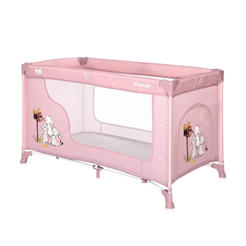 Φωτογραφία προϊόντος: LORELLI - BABY COT MOONLIGHT 1 LAYER BEIGE ROSE RABBITS - 10080392153