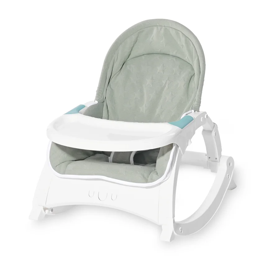 Φωτογραφία προϊόντος: LORELLI - BABY ROCKER ALEX WITH TABLE FROSTY GREEN STARS - 10110122146