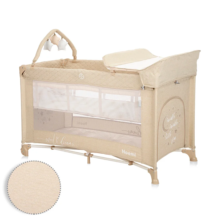 Φωτογραφία προϊόντος: LORELLI - BABY COT NOEMI 2 LAYERS PLUS FOG BEIGE STAR - 10080562217