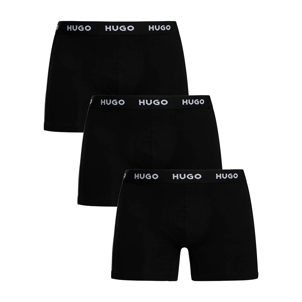 Φωτογραφία προϊόντος: Hugo Ανδρικό Boxer Cotton Stretch Long Leg 3pack Μαύρο