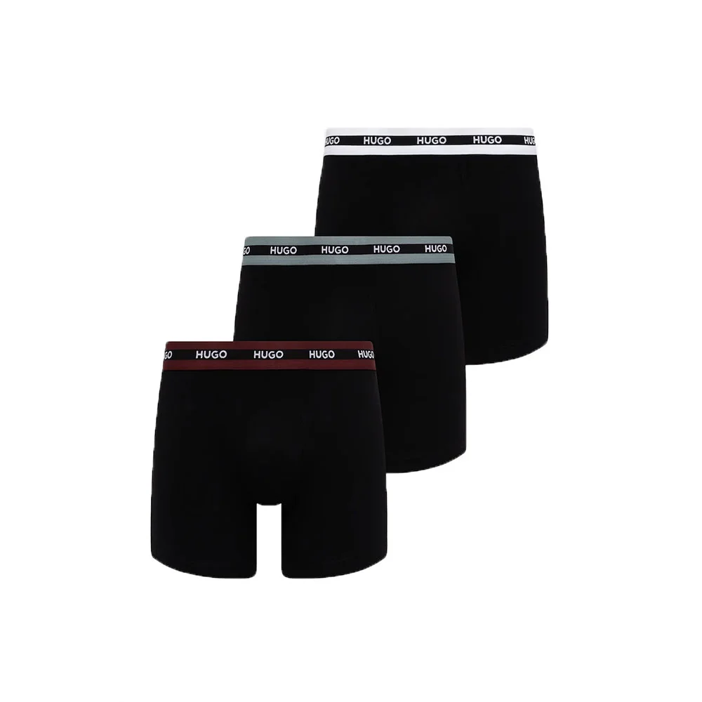 Φωτογραφία προϊόντος: Ανδρικό Boxer Cotton Stretch Long Leg 3pack HUGO 50534694-002 Μαύρο