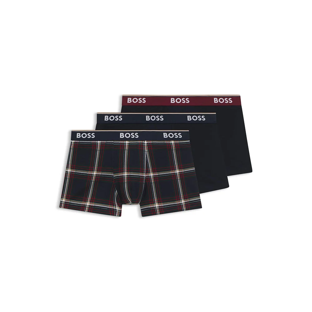 Φωτογραφία προϊόντος: Ανδρικό Boxer Cotton Stretch 3pack BOSS 50531701-982 Μπλε Σκούρο