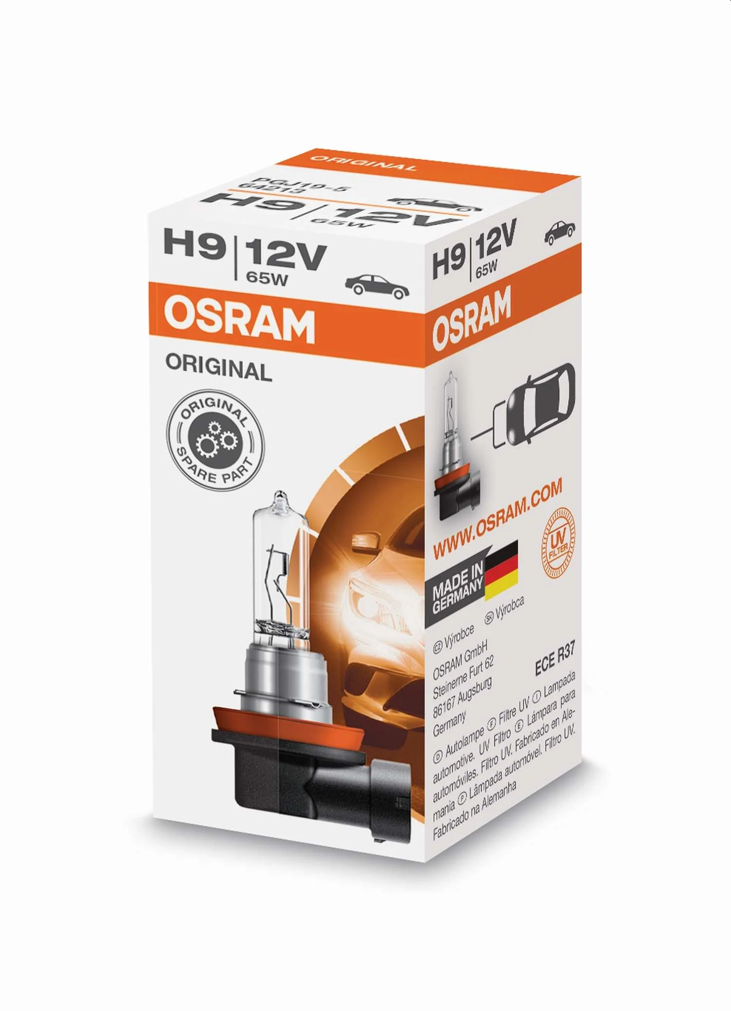 Φωτογραφία προϊόντος: OSRAM H9 12V 65W PGJ19-5 (64213) 1τμχ