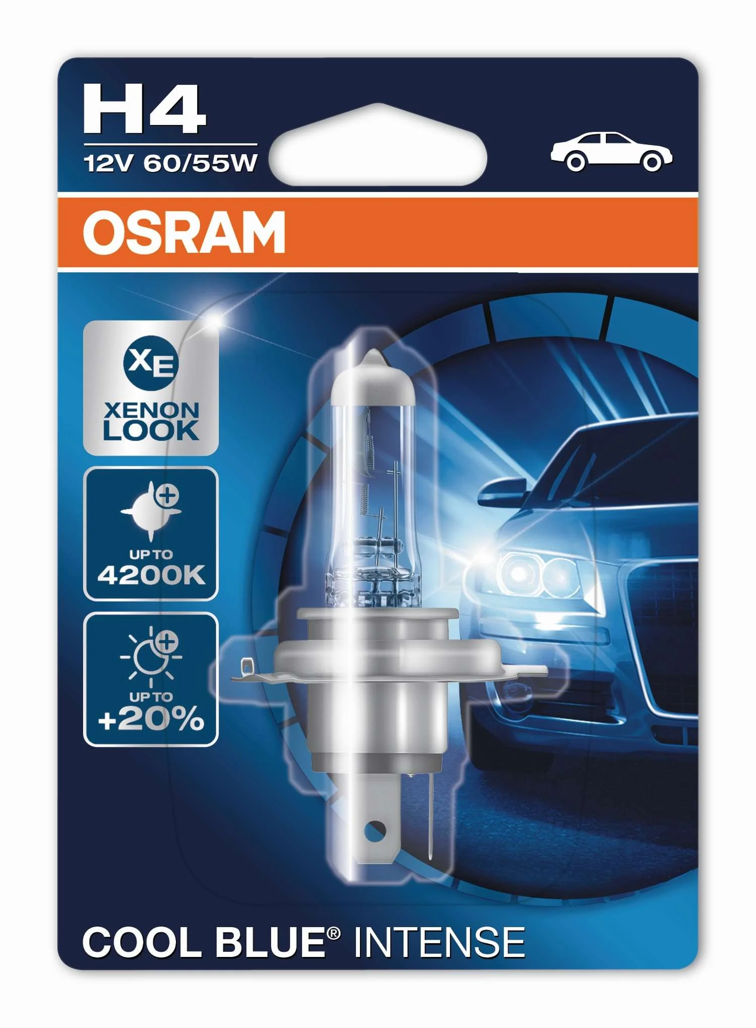 Φωτογραφία προϊόντος: OSRAM 12V H4 60/55W COOL BLUE INTENSE (64193CBI-01B) 1τμχ