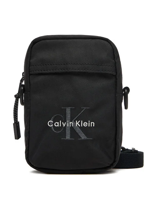 Φωτογραφία προϊόντος: Calvin Klein Bold logo Nylon Slim Reporter ανδρικό τσαντάκι χιαστί μαύρο LV04D3231G-UB1