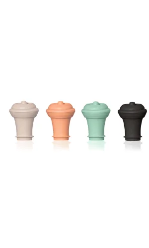 Φωτογραφία προϊόντος: Vacu Vin Vacuum Wine Stoppers in Loop Colours Set of 4