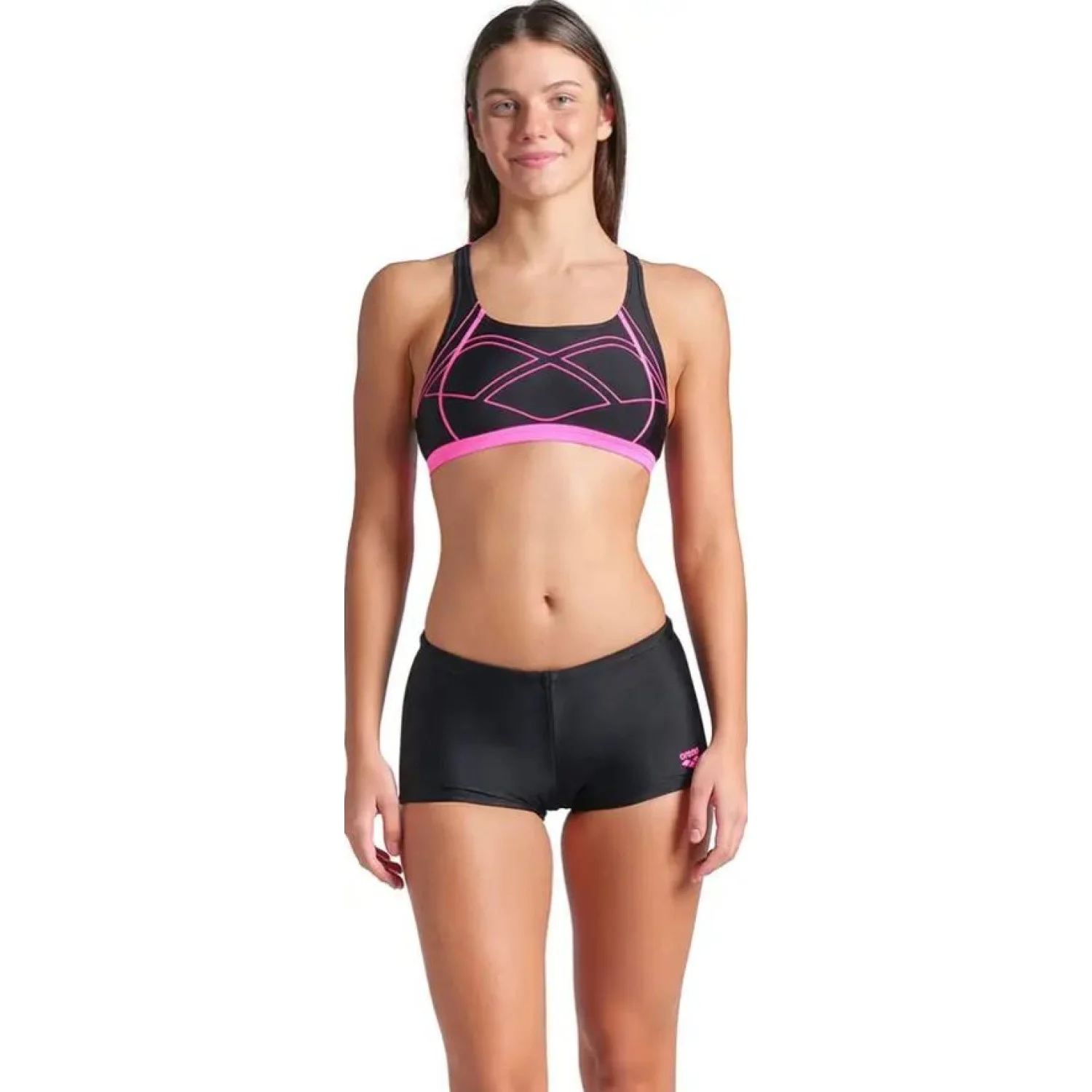 Φωτογραφία προϊόντος: Arena Girl Set Bikini Μπουστάκι 008932-590 Μαύρο/Φούξια