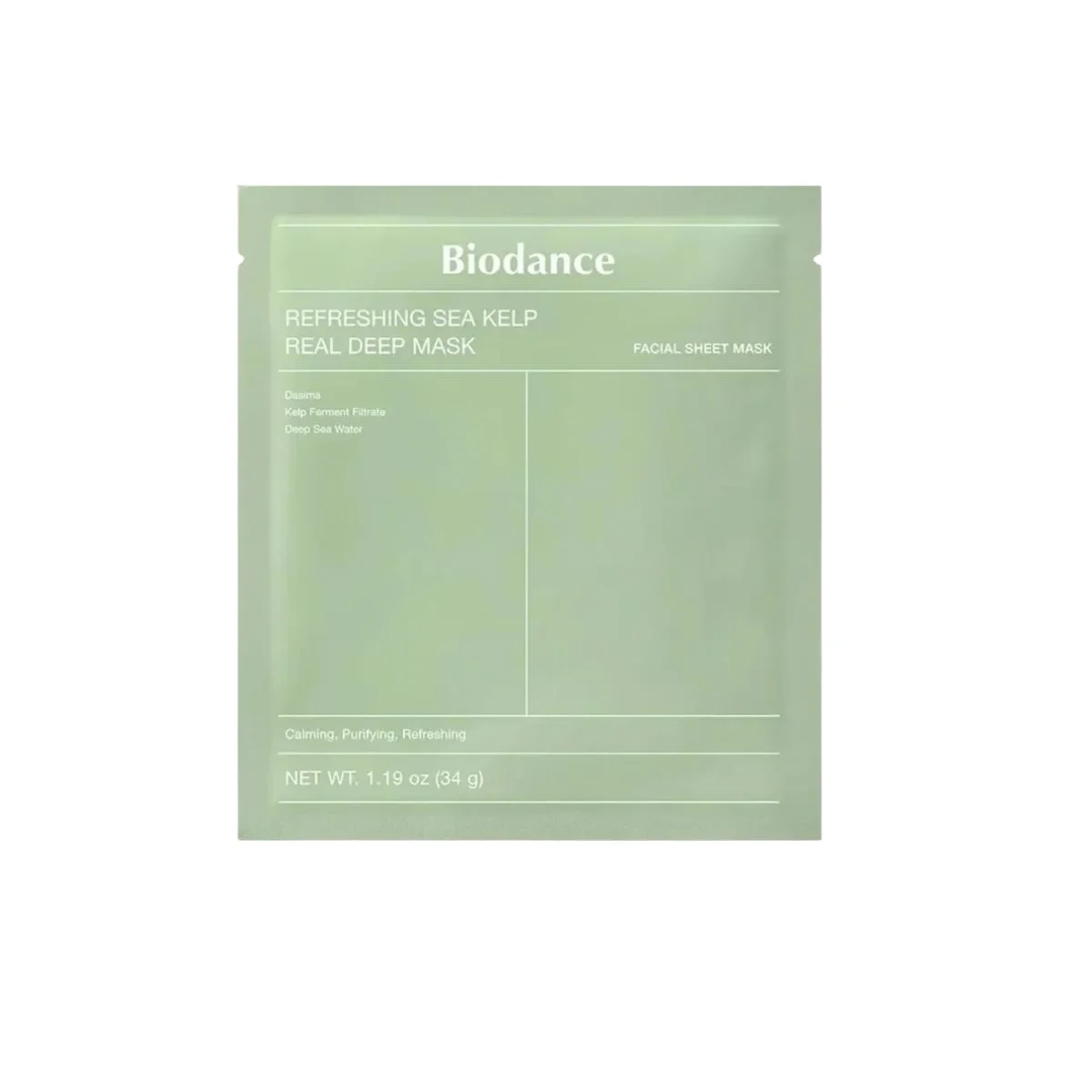 Φωτογραφία προϊόντος: Biodance Refreshing Sea Kelp Real Deep Mask 1τμχ για Αναζωογόνηση και Καταπράυνση