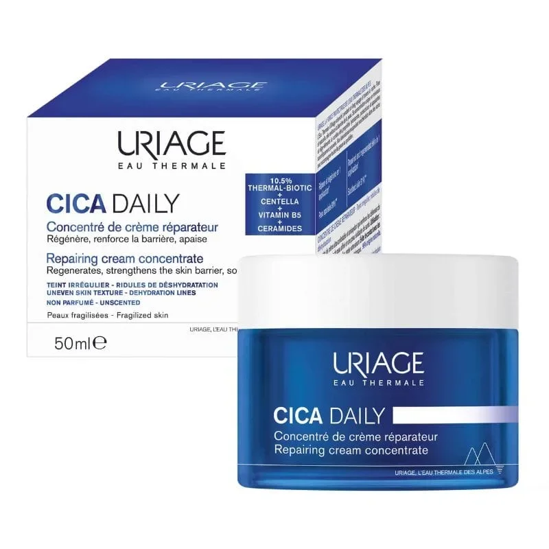 Φωτογραφία προϊόντος: Uriage Cica Daily Repairing Cream Concentrate Ενυδατική Κρέμα Προσώπου Για Ανάπλαση & Επανόρθωση 50ml