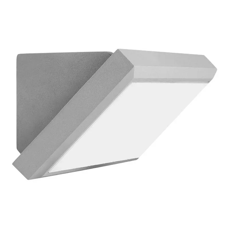 Φωτογραφία προϊόντος: Spotlight Απλίκα τετράγωνη LED 12W 4000K IP65 γκρι 5924