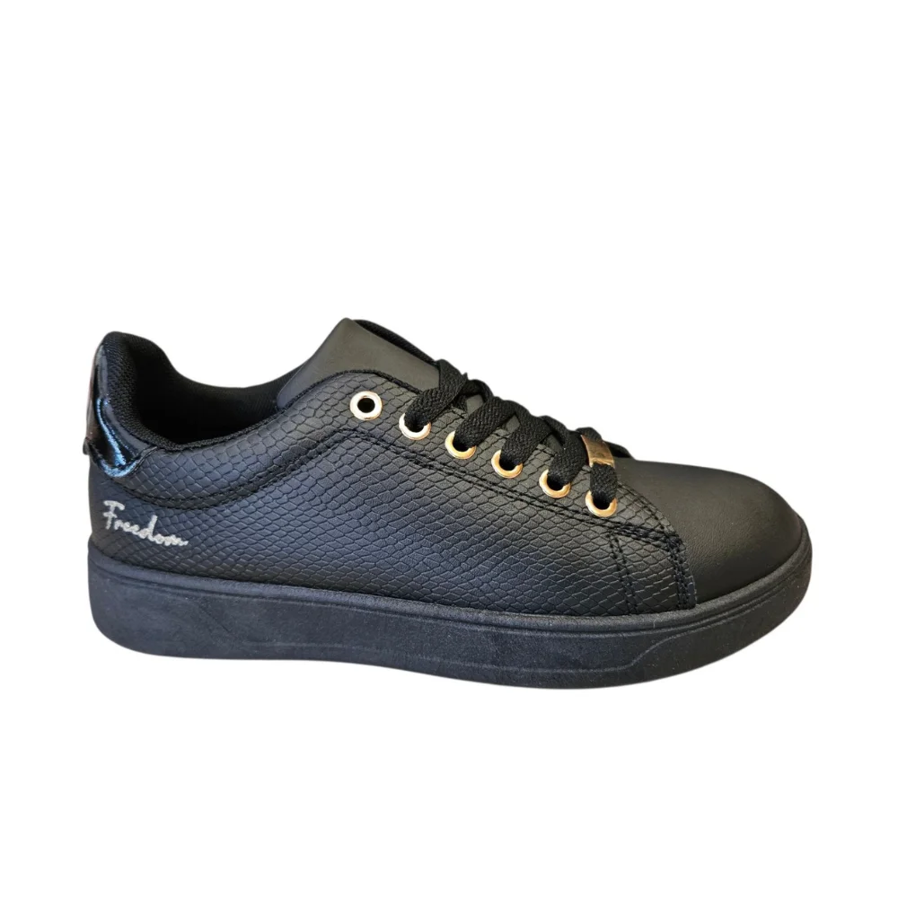 Φωτογραφία προϊόντος: Sneakers με χρυσές λεπτομέρειες C698 Μαύρο