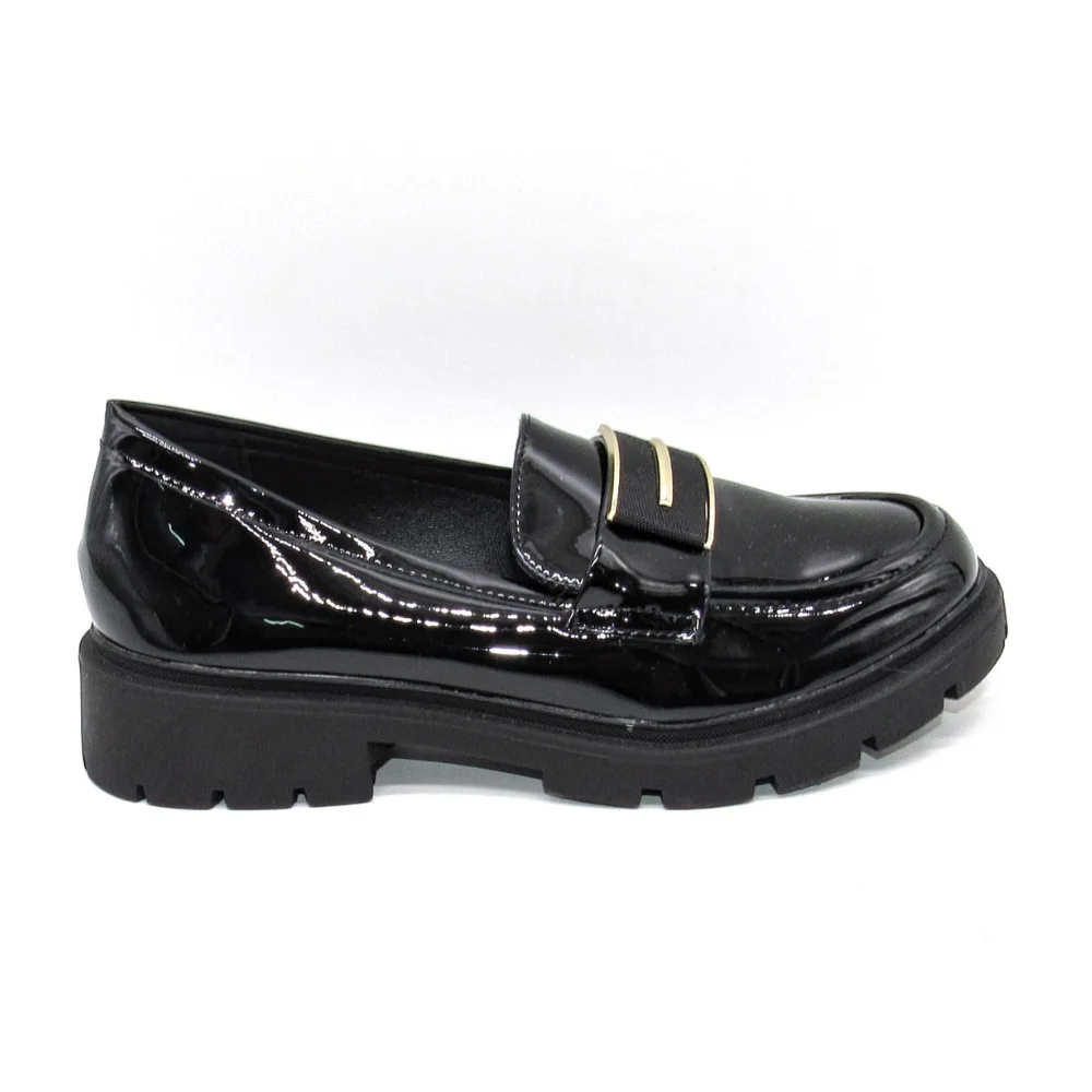 Φωτογραφία προϊόντος: Λουστρίνι Loafers με αγκράφα 6106 Μαύρο