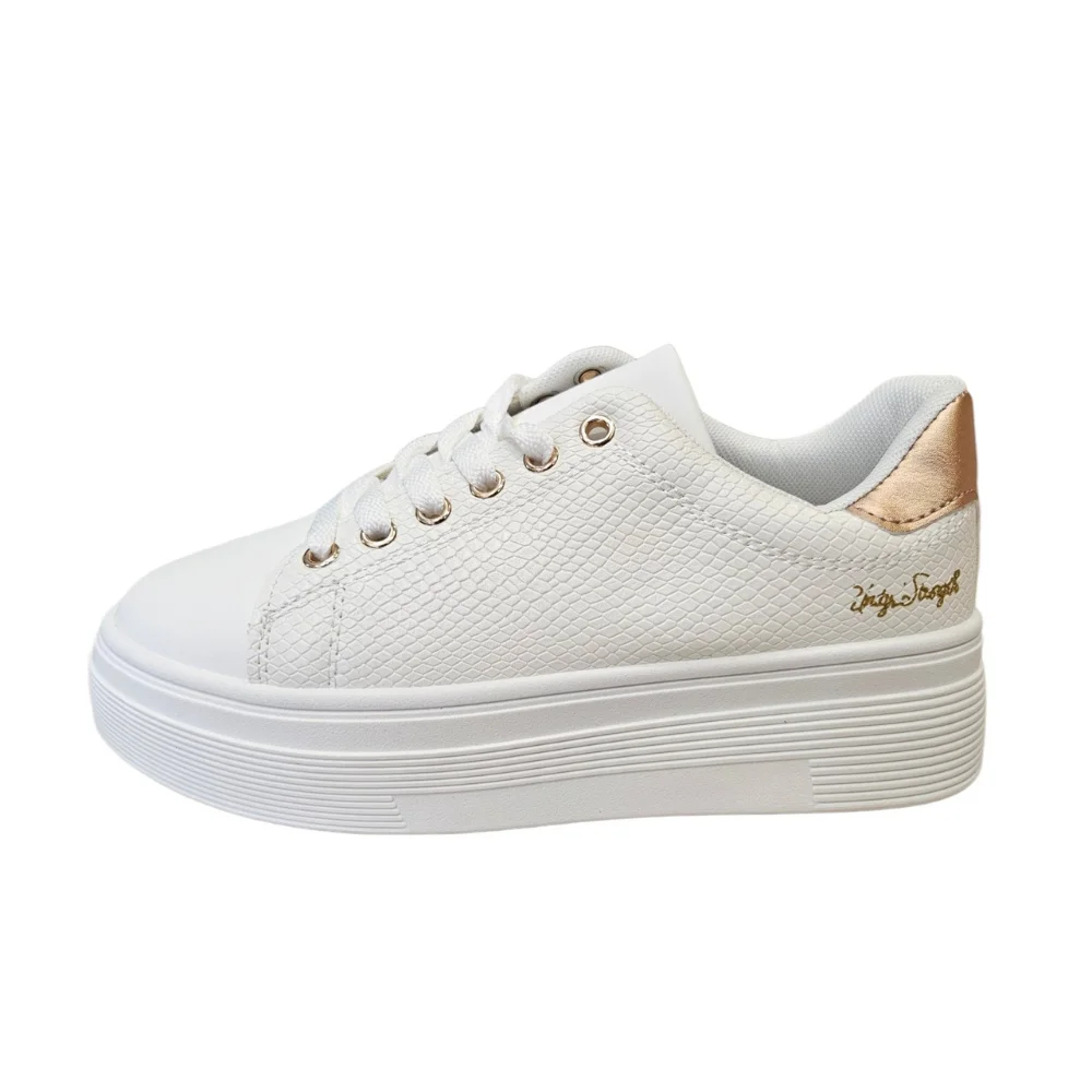 Φωτογραφία προϊόντος: Sneakers δίσολα με μπρονζέ λεπτομέρειες OX-2310 Λευκό