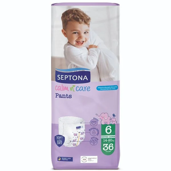 Φωτογραφία προϊόντος: Septona Calm n' Care Πάνες Βρακάκι No. 6 για 14-20kg 36τμχ