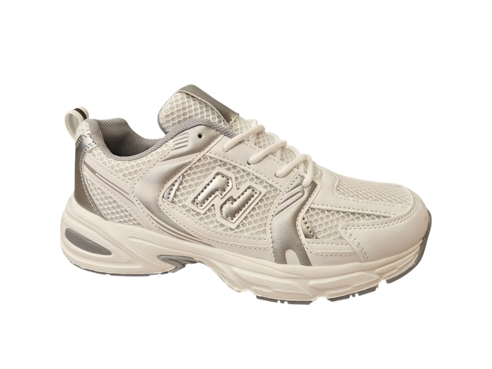 Φωτογραφία προϊόντος: Γυναικεία Chunky Sneakers CC176 Λευκό/Ασημί