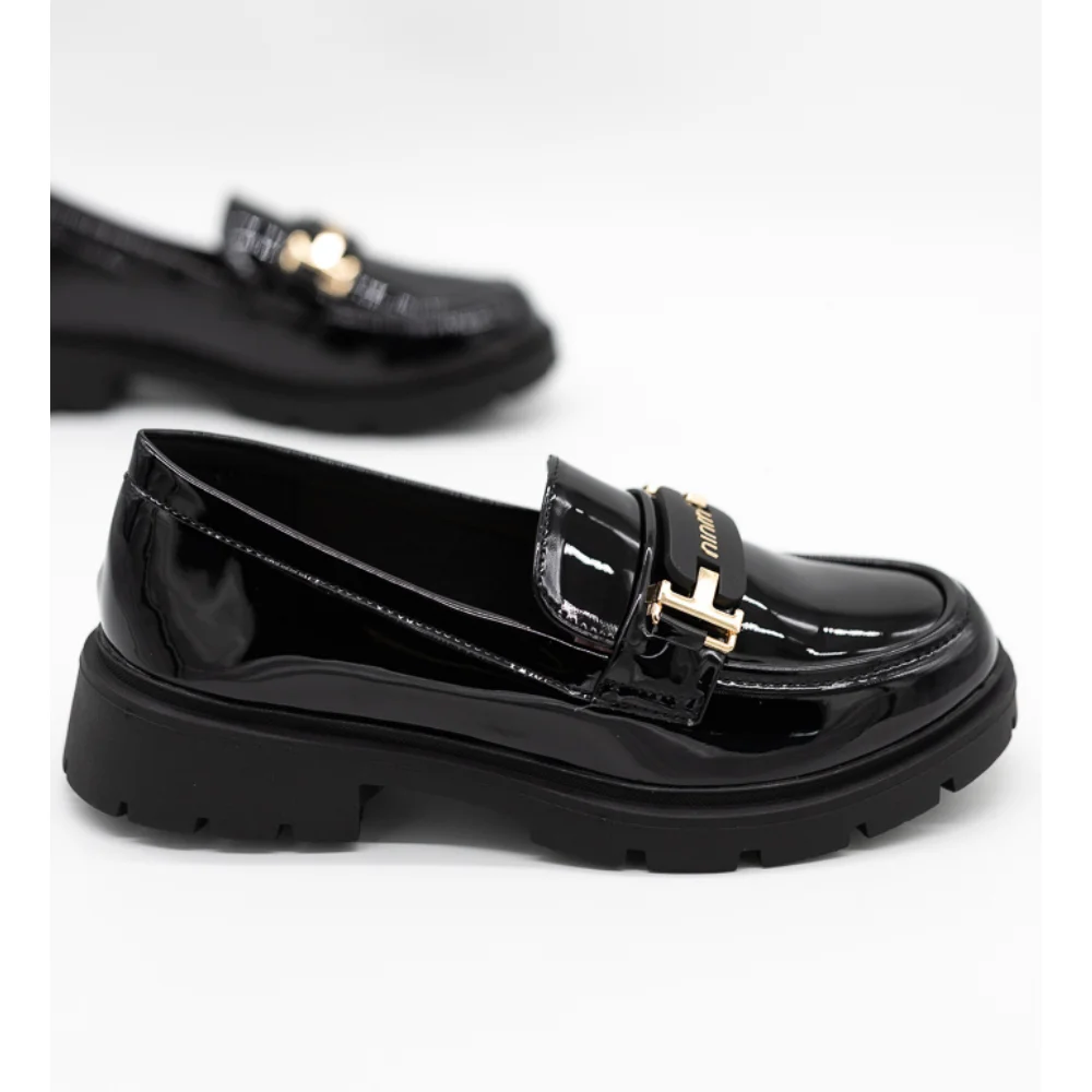 Φωτογραφία προϊόντος: Λουστρίνι Loafers με αγκράφα 6103 Μαύρο
