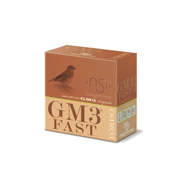Φωτογραφία προϊόντος: GM3 FAST TORDO 32g 12 GA HUNTING CARTRIDGES NOBEL SPORT ITALIA