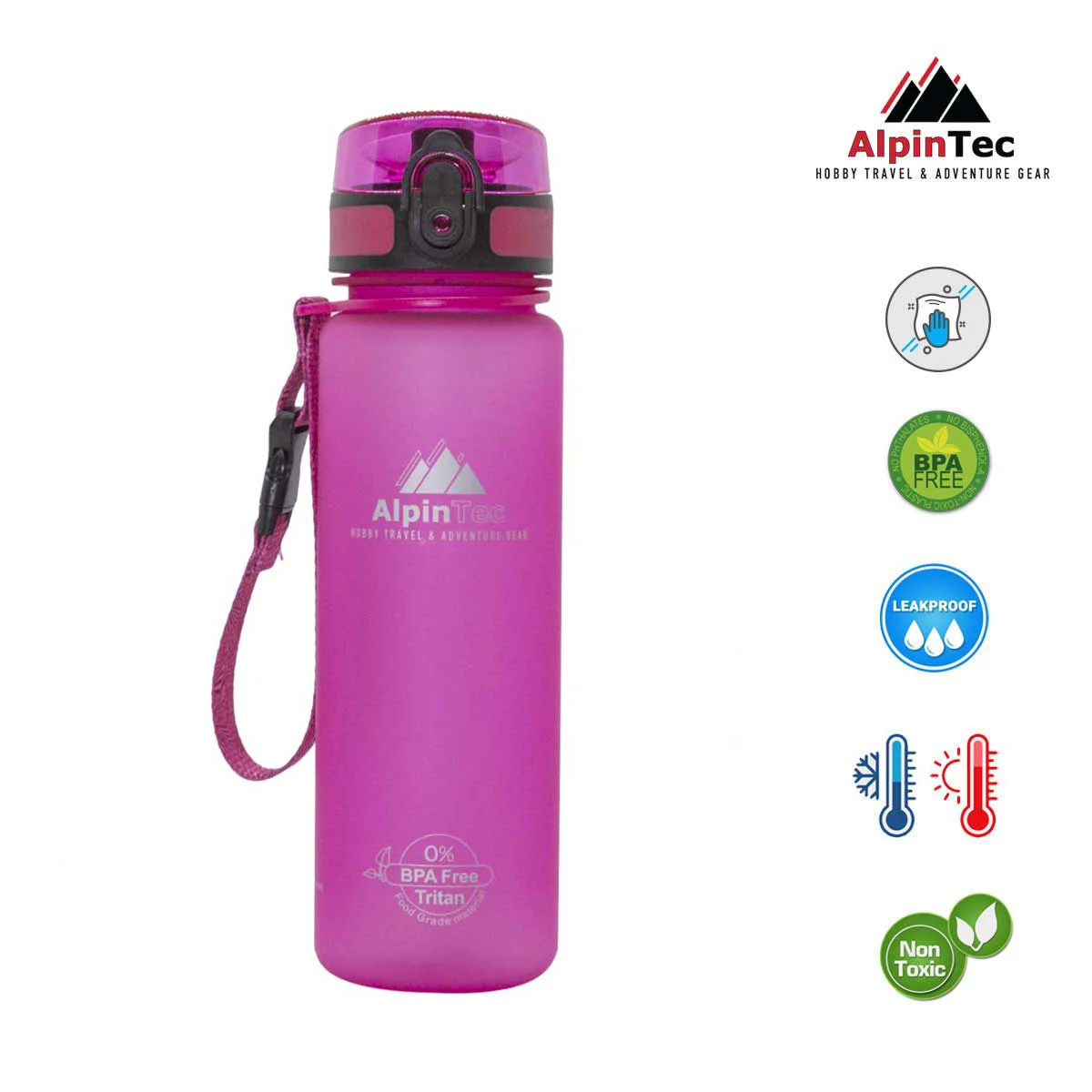 Φωτογραφία προϊόντος: Ποτήρι (παγούρι) AlpinTec Style Pink 500ml