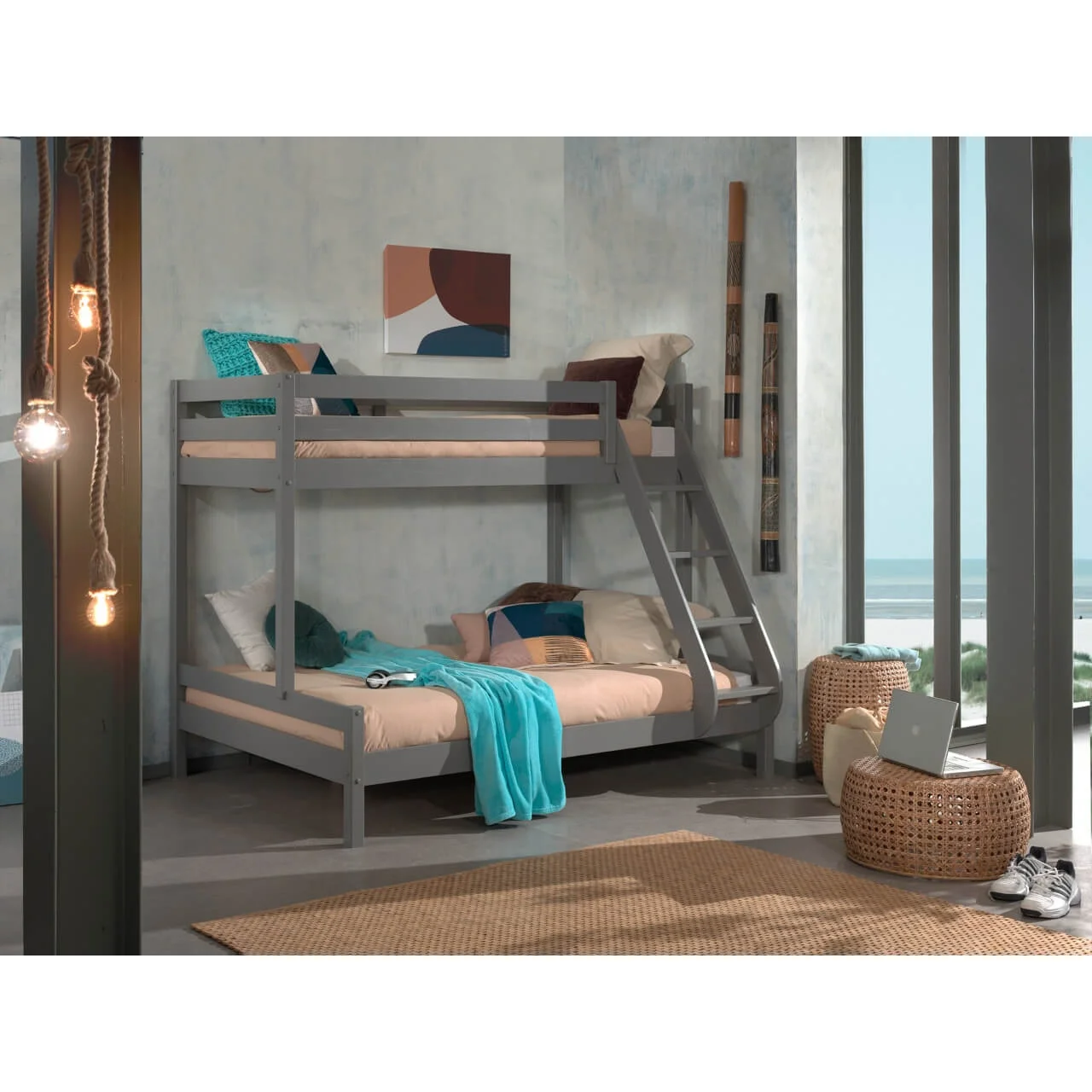 Φωτογραφία προϊόντος: Vipack Κουκέτα Pino Triple-Bed Taupe ΓκρΙ - Πεύκο - 207Μx157Πx166Υ