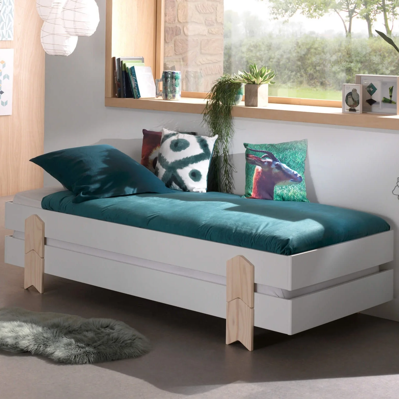 Φωτογραφία προϊόντος: Vipack Κρεβάτι Modulo Arrow combination Double λευκό - MDF + Ξύλο πεύκου - 204Μx98Πx48Υ