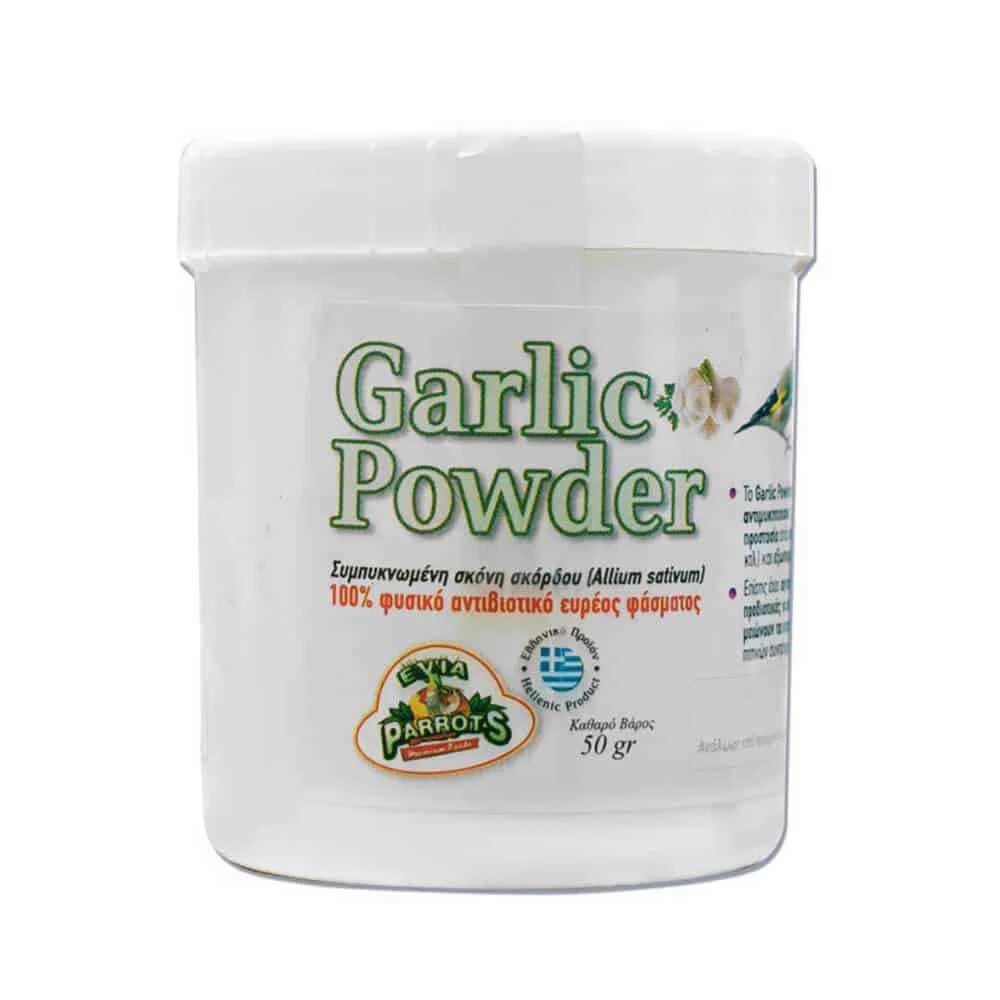 Φωτογραφία προϊόντος: Evia Parrots Garlic Powder - Συμπυκνωμένη σκόνη σκόρδου