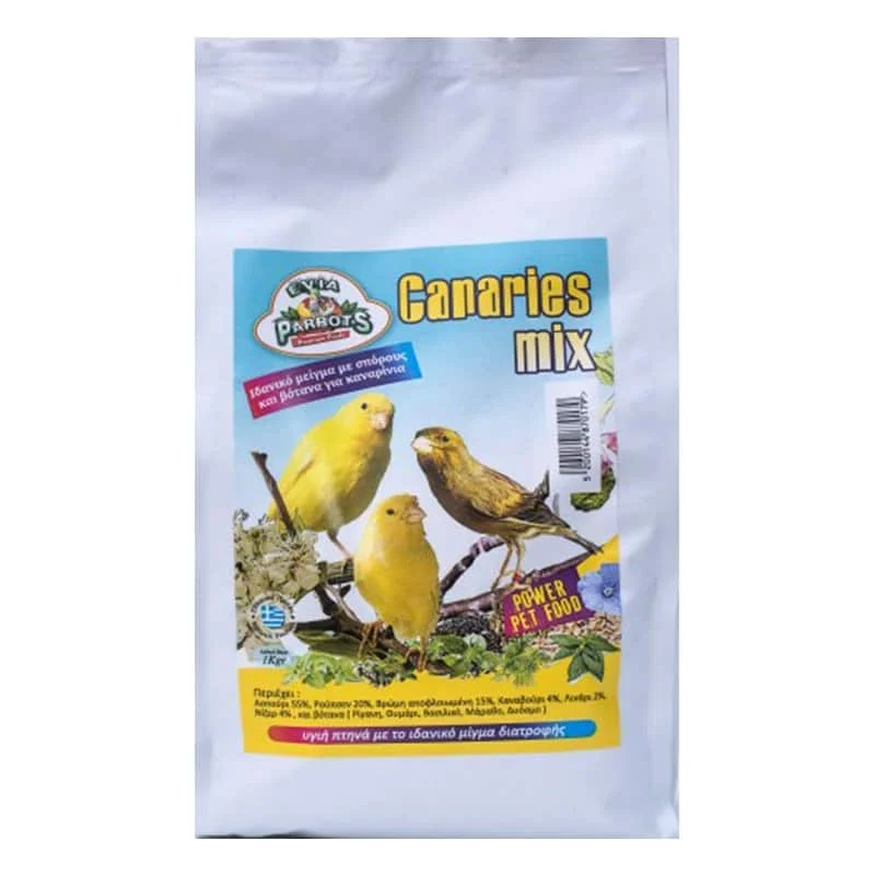 Φωτογραφία προϊόντος: Evia Parrots Canaries Mix - Μείγμα Σπόρων Καναρινιών με Βότανα