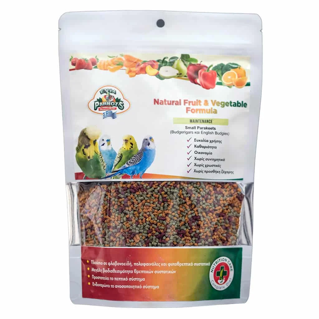 Φωτογραφία προϊόντος: Evia Parrots Small Natural Fruit and Vegetable - Pellets Συντήρησης για Μπάτζι