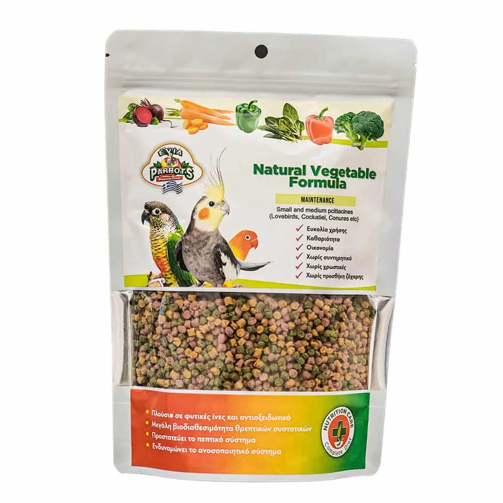Φωτογραφία προϊόντος: Evia Parrots Natural Vegetable Formula Maintenance Parakeets - Pellets Λαχανικών