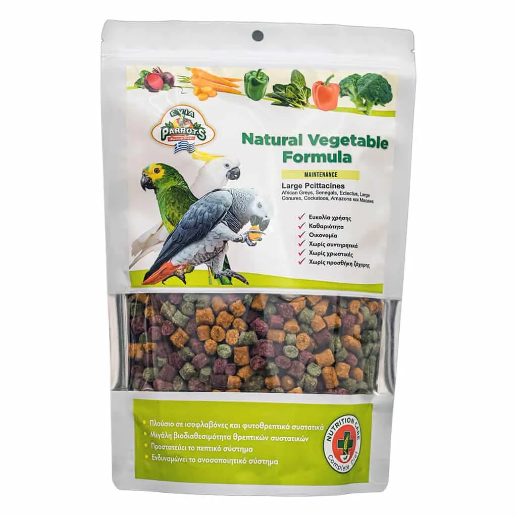 Φωτογραφία προϊόντος: Evia Parrots Large Natural Vegetable Formula - Pellets Λαχανικών για Παπαγάλους