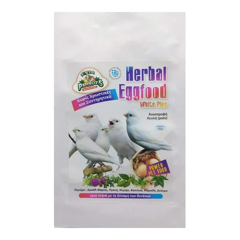 Φωτογραφία προϊόντος: Evia Parrots Herbal Eggfood White Plus 250g