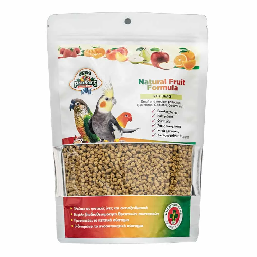 Φωτογραφία προϊόντος: Evia Parrots Natural Fruit Formula Maintenance - Pellets Φρούτων για Parakeets