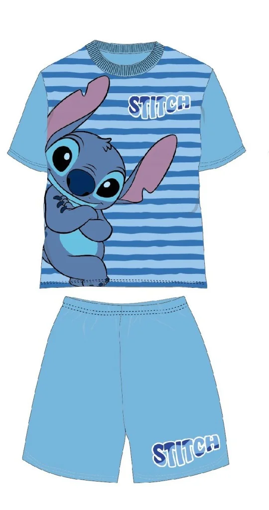 Φωτογραφία προϊόντος: Disney Lilo and Stitch Μπλε Σετ Καλοκαιρινές Βαμβακερές Πυτζάμες - 5