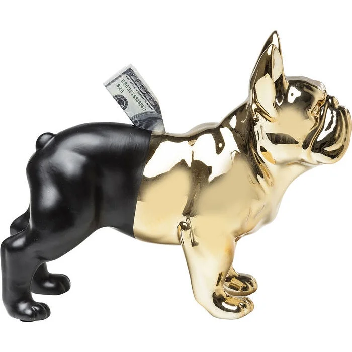 Φωτογραφία προϊόντος: KARE Κουμπαράς Bulldog Χρυσό/Μαύρο 34x14,5x27,5 εκ. - Μαύρο - 34Μx15Πx28Υ