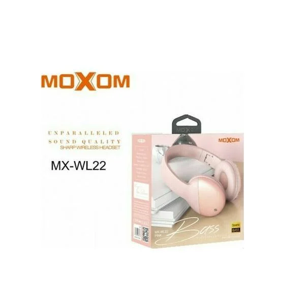 Φωτογραφία προϊόντος: OEM Moxom MX-WL22 Ασύρματα Bluetooth On Ear Ακουστικά με 10 ώρες Λειτουργίας Ροζ