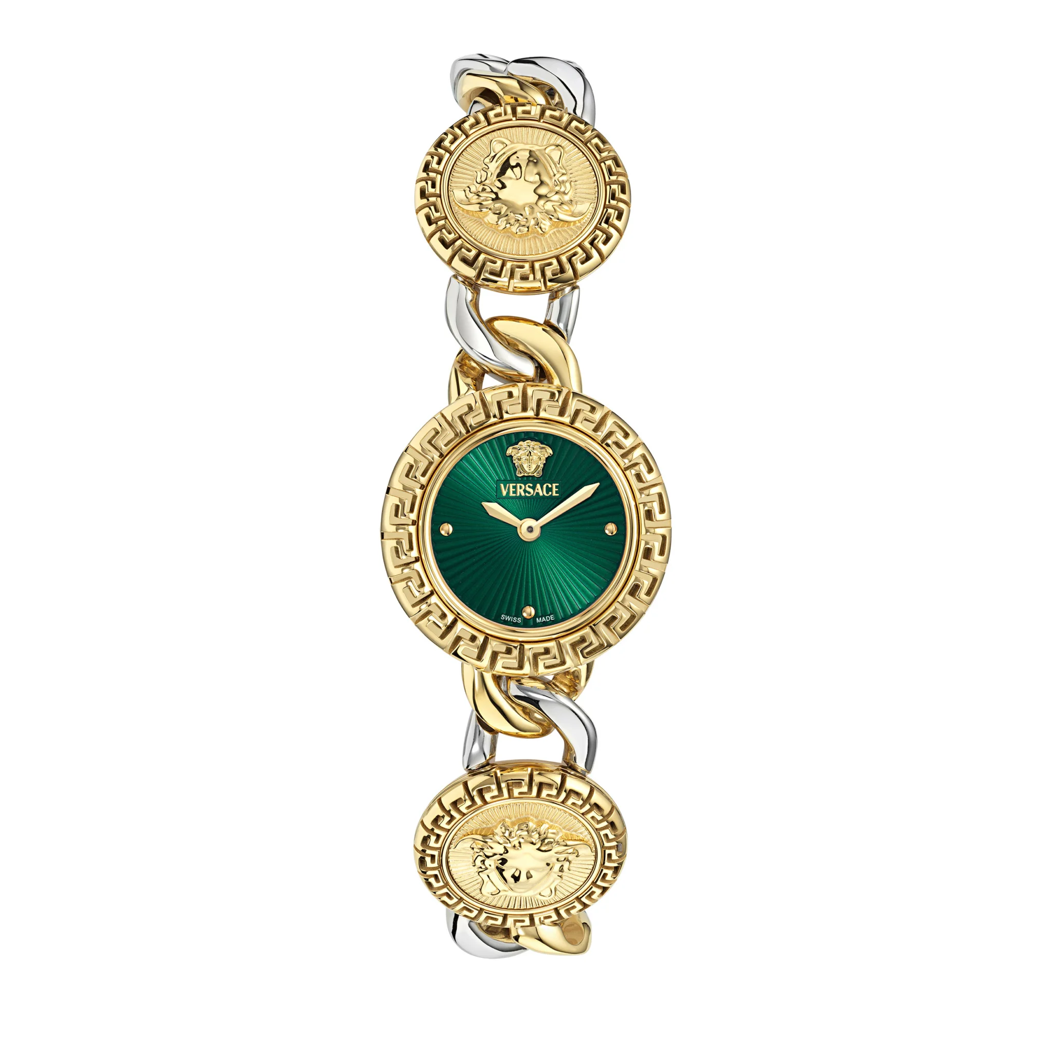 Φωτογραφία προϊόντος: VERSACE LA GRECA STUD ICON Two Tone Stainless Steel Bracelet VE0Q00125