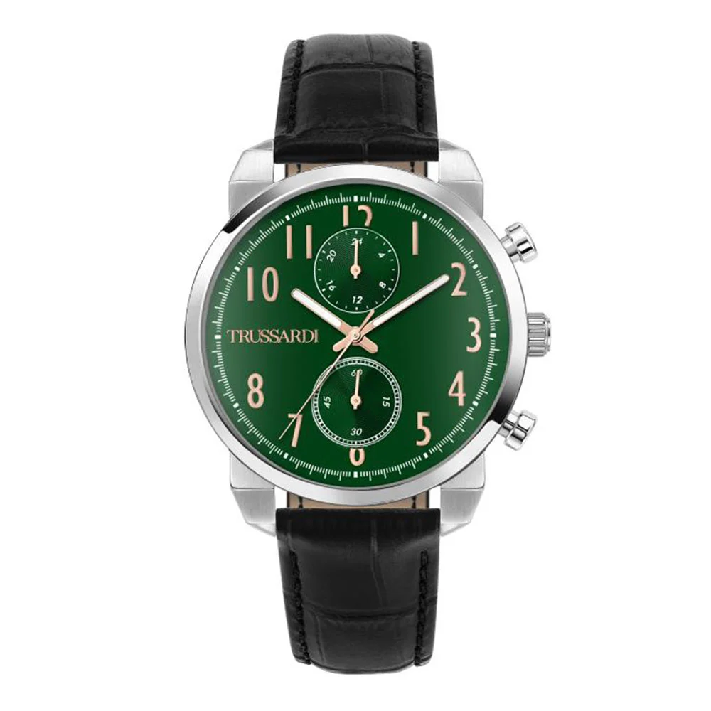 Φωτογραφία προϊόντος: TRUSSARDI T-City Black Leather Strap R2451154001
