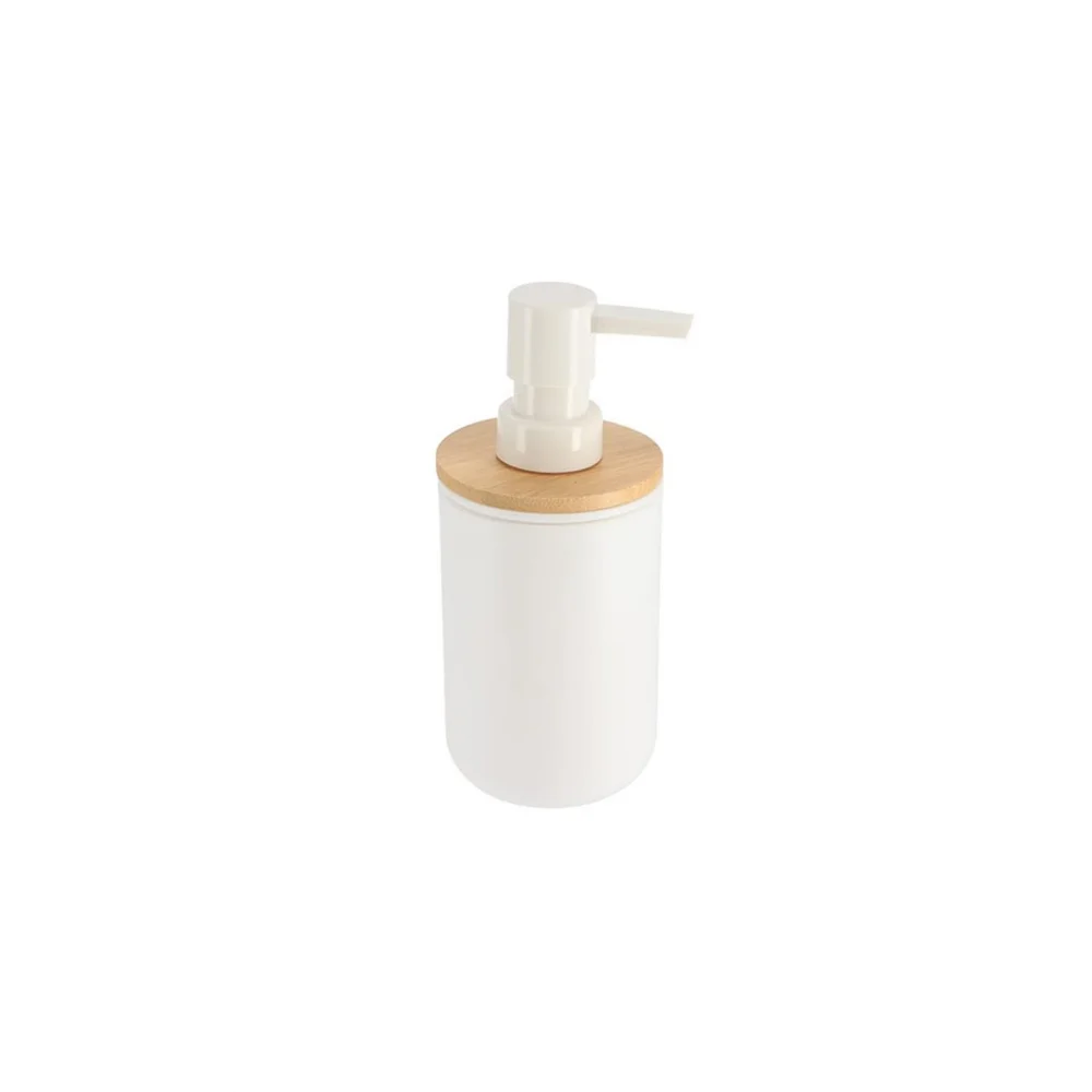 Φωτογραφία προϊόντος: Plastona Dispenser πλαστικό λευκό με bamboo 300ml/7.2x16cm