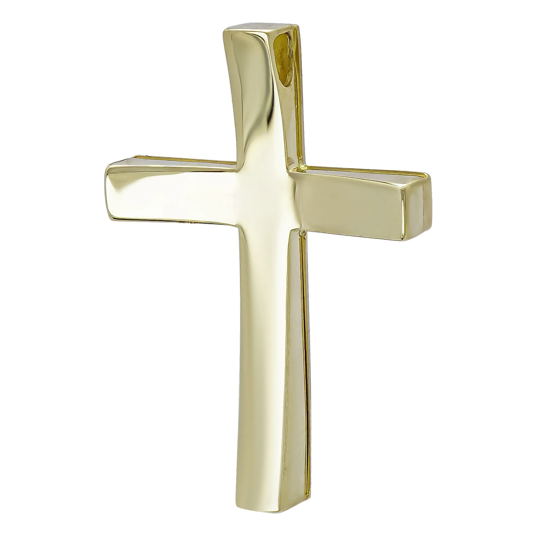 Φωτογραφία προϊόντος: Σταυρός Βάπτισης Ανδρικός Διπλής Όψεως Σε Κίτρινο Χρυσό 14 Καρατίων ST3816
